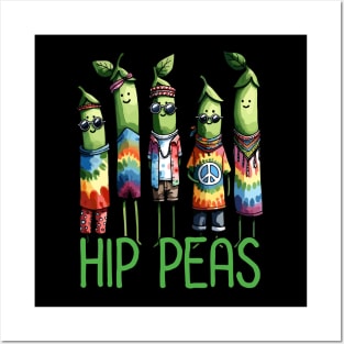 Hip Peas Hippie Peace Design Posters and Art